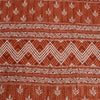 Sanskriti Vintage Sarees Indian Orange Pure Cotton Printed Sari 5yd Craft Fabric