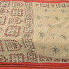 Sanskriti Vintage Sarees Ivory Warli Art Pure Cotton Print Sari 5yd Craft Fabric