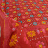 Sanskriti Vintage Sarees From India Red Pure Cotton Print Sari 5yd Craft Fabric