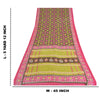 Sanskriti Vintage Sarees Brown/Pink Patan Patola Pure Cotton Printed Sari Fabric