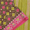 Sanskriti Vintage Sarees Brown/Pink Patan Patola Pure Cotton Printed Sari Fabric