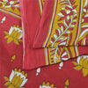 Sanskriti Vintage Sarees From India Red Pure Cotton Print Sari 5yd Craft Fabric