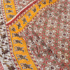 Sanskriti Vintage Sarees Red Animal Printed Pure Cotton Sari 5yd Craft Fabric