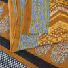 Sanskriti Vintage Sarees Saffron 100% Pure Cotton Printed Sari 5yd Craft Fabric