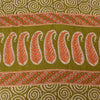 Sanskriti Vintage Sarees Indian Green Pure Cotton Printed Sari 5yd Craft Fabric