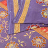 Sanskriti Vintage Sarees Indian Red/Purple Pure Cotton Printed Sari Craft Fabric