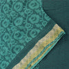 Sanskriti Vintage Sarees Indian Sea-Green Pure Cotton Printed Sari Craft Fabric