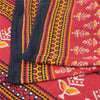 Sanskriti Vintage Sarees From India Red Pure Cotton Print Sari 5yd Craft Fabric