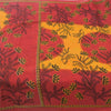 Sanskriti Vintage Sarees Red/Yellow Pure Cotton Printed Sari 5yd Craft Fabric