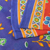 Sanskriti Vintage Sarees Red/Blue 100% Pure Cotton Printed Sari 5yd Craft Fabric