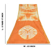 Sanskriti Vintage Sarees Orange/Ivory Tie-Dye Pure Cotton Sari 5yd Craft Fabric