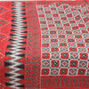 Sanskriti Vintage Sarees Red/Gray 100% Pure Cotton Printed Sari 5yd Craft Fabric