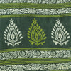 Sanskriti Vintage Sarees Indian Green Pure Cotton Printed Sari 5yd Craft Fabric