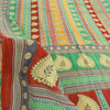 Sanskriti Vintage Sarees Indian Multi Pure Cotton Printed Sari 5yd Craft Fabric