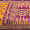 Sanskriti Vintage Sarees Indian Purple Pure Cotton Printed Sari 5yd Craft Fabric