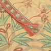 Sanskriti Vintage Sarees Indian Peach Pure Cotton Printed Sari 5yd Craft Fabric