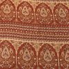 Sanskriti Vintage Sarees Peach/Red Pure Cotton Printed Sari 5yd Craft Fabric