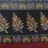 Sanskriti Vintage Sarees Grayish-Blue Pure Cotton Printed Sari 5yd Craft Fabric