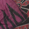 Sanskriti Vintage Sarees Odisha Purple Pure Cotton Ikat Hand Woven Sari Fabric