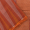 Sanskriti Vintage Sarees Indian Orange Pure Cotton Printed Sari 5yd Craft Fabric