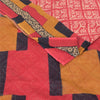 Sanskriti Vintage Sarees From India Red Pure Cotton Print Sari 5yd Craft Fabric