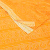 Sanskriti Vintage Sarees Yellow Bandhan Print Pure Cotton Sari 5yd Craft Fabric