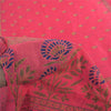 Sanskriti Vintage Sarees Pink 100% Pure Cotton Printed Sari 5yd Craft Fabric