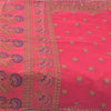 Sanskriti Vintage Sarees Pink 100% Pure Cotton Printed Sari 5yd Craft Fabric