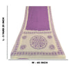 Sanskriti Vintage Sarees Purple Hand Block Printed Pure Cotton Sari 5yd Fabric