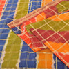 Sanskriti Vintage Sarees Multi Woven Printed Pure Cotton Sari 5yd Craft Fabric