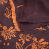 Sanskriti Vintage Sarees Purple Batik Work 100%Pure Cotton Sari 5yd Craft Fabric