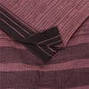 Sanskriti Vintage Sarees Mauve 100% Pure Cotton Printed Sari 5+yd Craft Fabric