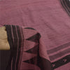 Sanskriti Vintage Sarees Mauve 100% Pure Cotton Printed Sari 5+yd Craft Fabric