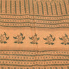 Sanskriti Vintage Sarees Peach/Green Pure Cotton Printed Sari 5+yd Craft Fabric