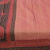 Sanskriti Vintage Sarees Indian Pink Pure Cotton Printed Sari 5+yd Craft Fabric