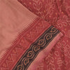 Sanskriti Vintage Sarees Indian Pink Pure Cotton Printed Sari 5+yd Craft Fabric