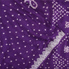 Sanskriti Vintage Sarees Purple Bandhani Printed Pure Cotton Sari 5+yd Fabric