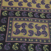 Sanskriti Vintage Sarees Purple 100% Pure Cotton Printed Sari 5+yd Craft Fabric