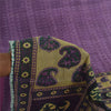 Sanskriti Vintage Sarees Purple 100% Pure Cotton Printed Sari 5+yd Craft Fabric