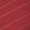 Sanskriti Vintage Sarees Green/Red ZarI Woven Print Pure Cotton Sari 5yd Fabric