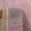 Sanskriti Vintage Sarees Pink Pure Cotton Paisley Printed Sari 5+yd Craft Fabric