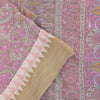 Sanskriti Vintage Sarees Pink Pure Cotton Paisley Printed Sari 5+yd Craft Fabric