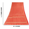 Sanskriti Vintage Sarees Red Patan Patola Pure Cotton Printed Sari 5+yd Fabric