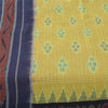 Sanskriti Vintage Sarees Yellow Ikat Handwoven Odisha Pure Cotton Sari Fabric