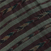 Sanskriti Vintage Sarees Wine Ikat Handwoven Odisha Pure Cotton Sari 5+yd Fabric