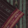 Sanskriti Vintage Sarees Wine Ikat Handwoven Odisha Pure Cotton Sari 5+yd Fabric