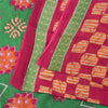 Sanskriti Vintage Sarees Hot-Pink Pure Cotton Printed Sari 5+yd Craft Fabric