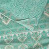 Sanskriti Vintage Sarees Aqua Blue Pure Cotton Printed Sari 5+yd Craft Fabric