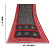 Sanskriti Vintage Sarees Black/Red Pure Cotton Batik Printed Sari 5+yd Fabric