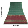 Sanskriti Vintage Sarees GreenIkat Handwoven Odisha Pure Cotton Sari 5+yd Fabric